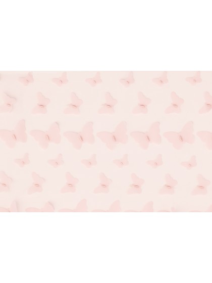 TISCHLÄUFER BESTICKT BUTTERFLY ROSA 25CM X 3M