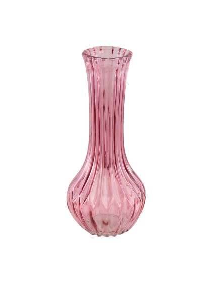 VASE VICTORIA GLAS ROSA SEEROSE DIA 10CM X 22.5CM