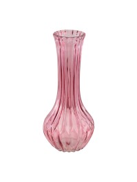 VASE VICTORIA GLAS ROSA SEEROSE DIA 10CM X 22.5CM