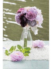 VASE COROLLE GLAS TRANSPARENT DIA 9.2CM X 8.3 CM X 20CM