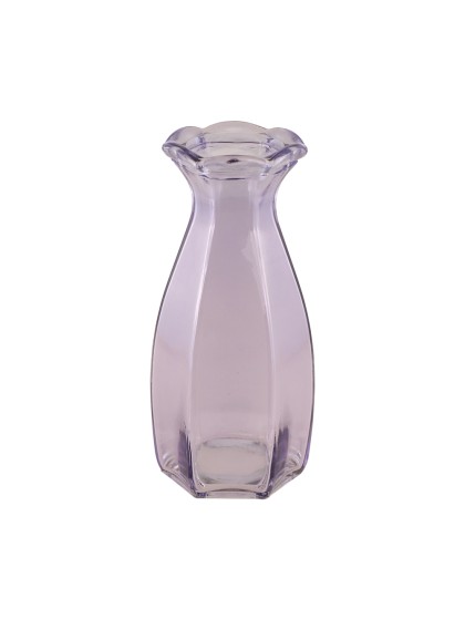 VASE COROLLE GLAS LILA DIA 9.2CM X 8.3 CM X 20CM