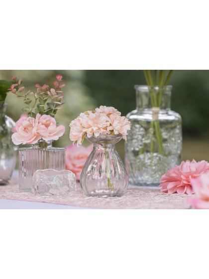 MINI VASE COROLLE GLAS TRANSPARENT DIA 7CM X 9CM