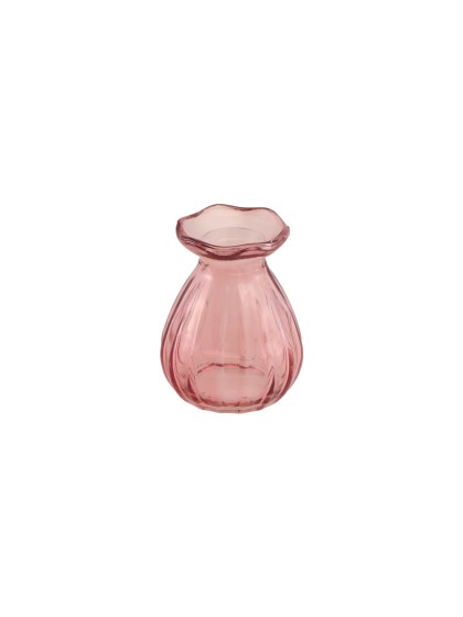 MINI VASE COROLLE GLAS ROSA SEEROSE DIA 7CM X 9CM