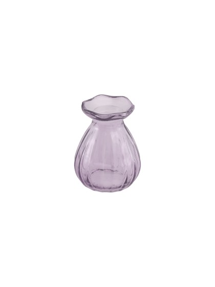 MINI VASE COROLLE GLAS LILA DIA 7CM X 9CM