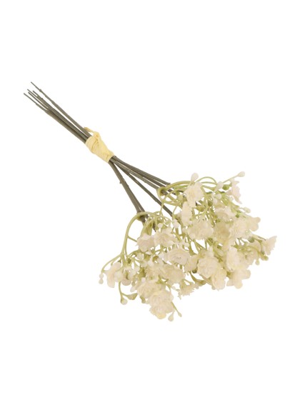 BOUQUET 6 TIGES GYPSOPHILES BLANCS DIA 12CM X 24CM