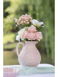 BLUMENSTRAUSS 6 STIELE GYPSOPHILES ROSA SEEROSE DIA 12CM X 24CM