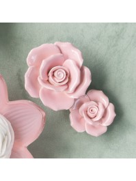 SET 2 ROSA KERAMIK ROSA SEEROSE 3.5CM X 4CM X 1.5CM