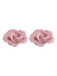 SET 2 ROSA KERAMIK ROSA BLUSH 3.5CM X 4CM X 1.5CM