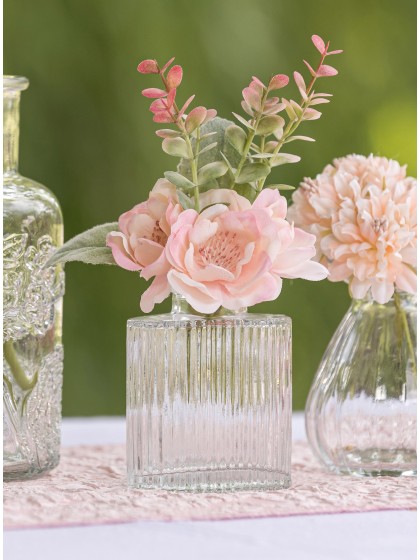 VASE GLAS HELIOS TRANSPARENT 7CM X 4.5CM X 8CM