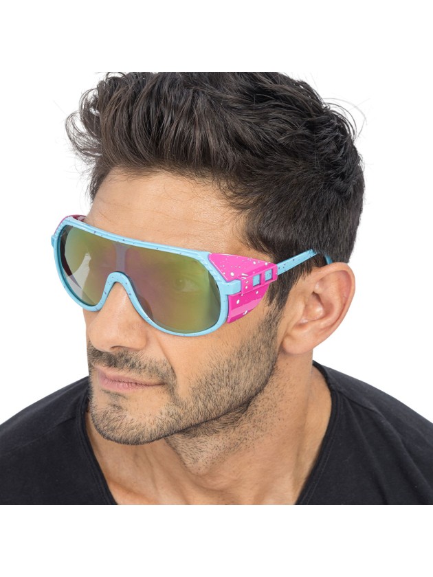 BRILLE AUS GLACIER BLAU COTES ROSA 15CM X 15CM X 6.2CM