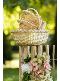 SET 3 KÖRBE WEIDE NATUR 29X10X30CM/ 24X9X25CM/ 17X8X20CM