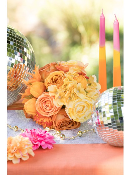 BLUMENSTRAUSS SUNRISE GELB ORENGEL DIA 20CM X 32CM