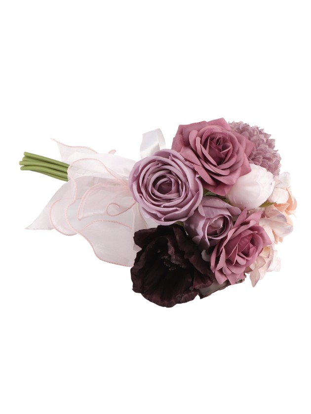 BLUMENSTRAUSS ROMANCE PURPUR / LAVENDEL / MANDEL DIA 20CM X 32CM