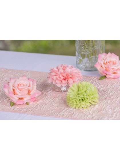 4 DAHLIEN ROSA SEEROSE DIA 8.5CM X 5CM