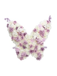 STÄNDER FLORAL BUTTERFLY LILA / ELFENBEIN / WEISS 92CM X 80CM X 9CM