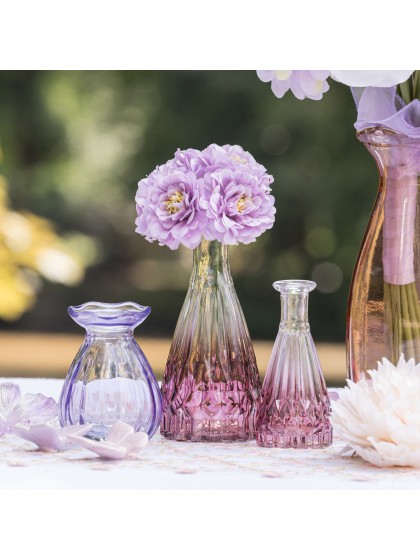 MINI BLUMENSTRAUSS KAMELIE LILA 11CM X 8CM X 13CM