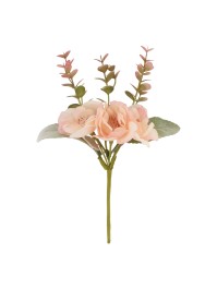 MINI BLUMENSTRAUSS BLUME AUS KIRSCHBAUM ROSA 12CM X 5CM X 18CM