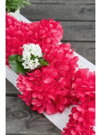 GIRLANDE BLUMEN ROT DIA 9CM X 220CM