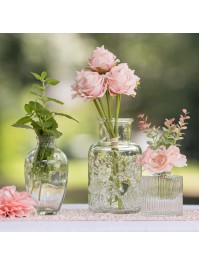 VASE GLAS HERA TRANSPARENT 7CM X 7CM X 12.5CM