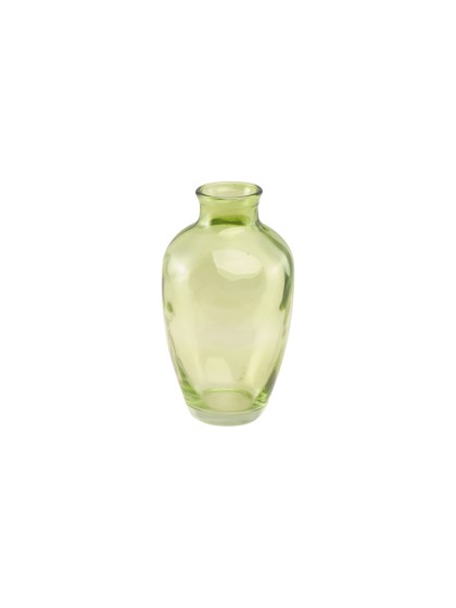 GREEN MATCHA HERA GLASS VASE 7CM X 7CM X 12.5CM