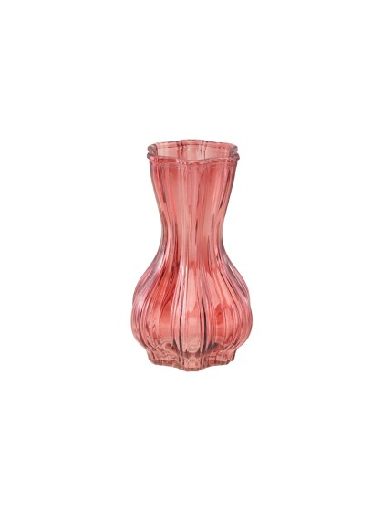 VASE GLAS ALIZA ROSA BLUSH 9CM X 9CM X 14.5CM
