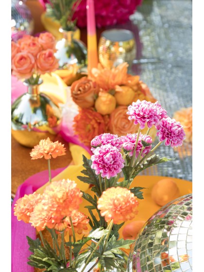 BLUMENSTRAUSS 3 STIELE TAGETES HIMBEERE 12CM X 8CM X 59CM