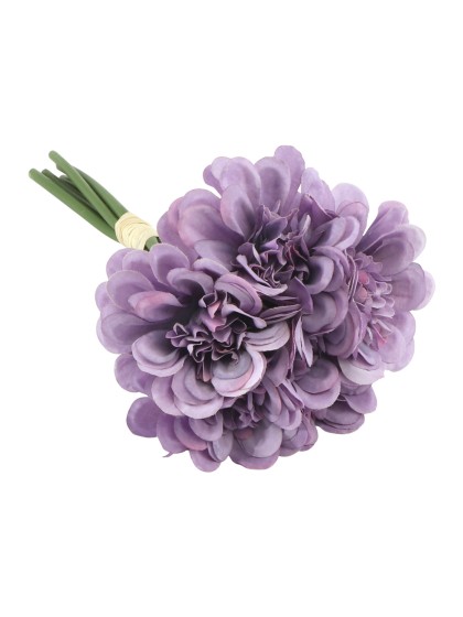 BUNCH OF 6 LILAC CAMELIA DIA 11CM X 23CM