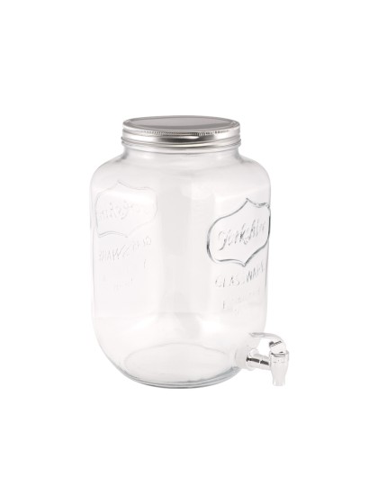 8L GLASS DISPENSER 19.7CM X 19.7CM X 31.5CM