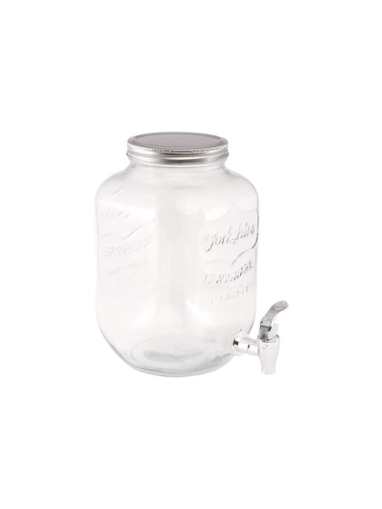 LIMONADENSPENDER IN GLAS 4L 15.5CM X 15.5CM X 27CM