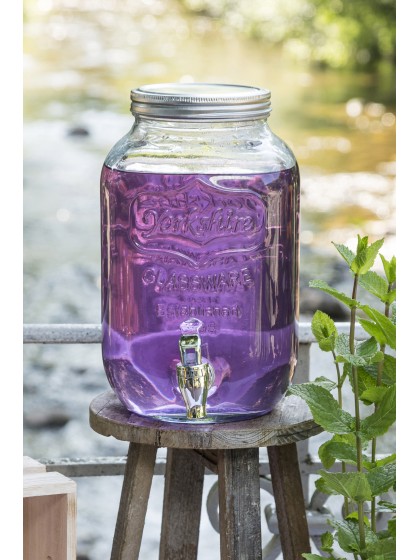 LIMONADENSPENDER IN GLAS 4L 15.5CM X 15.5CM X 27CM