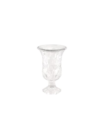 VASE VERRE VENISE TRANSPARENT 12CM X 12CM X 19CM