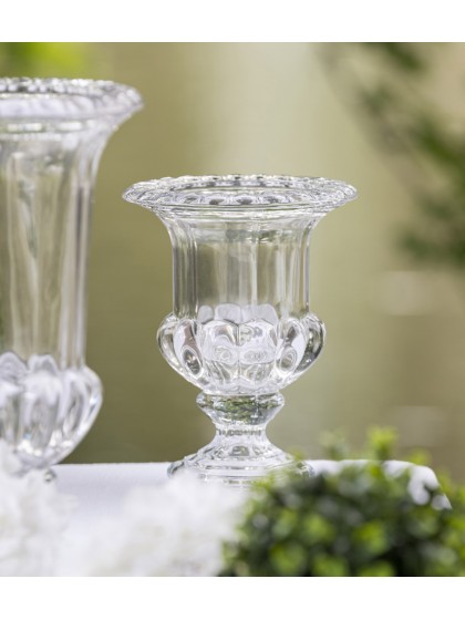 VASE GLAS FLORENCE TRANSPARENT 20CM X 20CM X 26CM