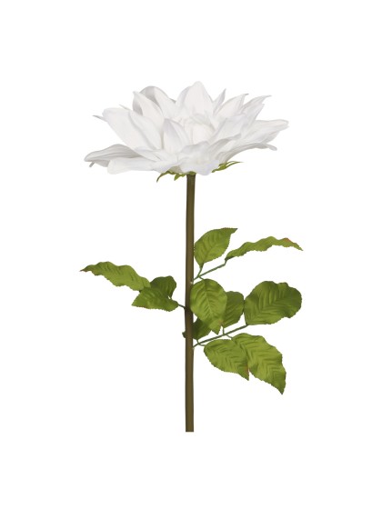 WHITE GIANT DAHLIA ON STEM DIA 35CM X 110CM