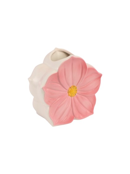 FAIRY POND CERAMIC VASE FLOWER SHAPE 13.8CM X 7.8CM X 13.5CM