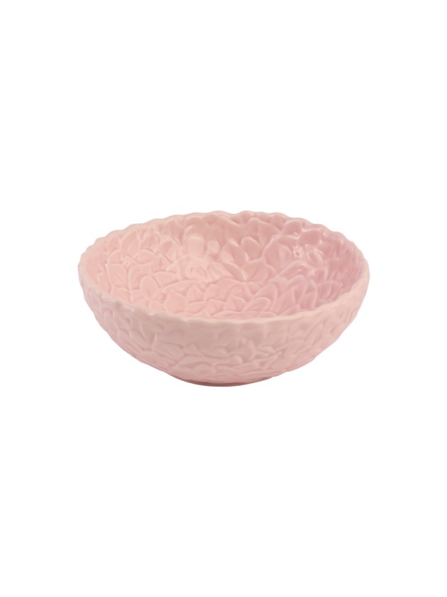 COUPELLE CERAMIQUE RELIEF FLEUR ROSE FAIRY POND DIA 13CM X 5CM