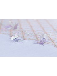 SET 10 SCHMETTERLINGE ACRYLIQUE SCHILLERND PARMA 4CM X 3.5CM X 1.3CM