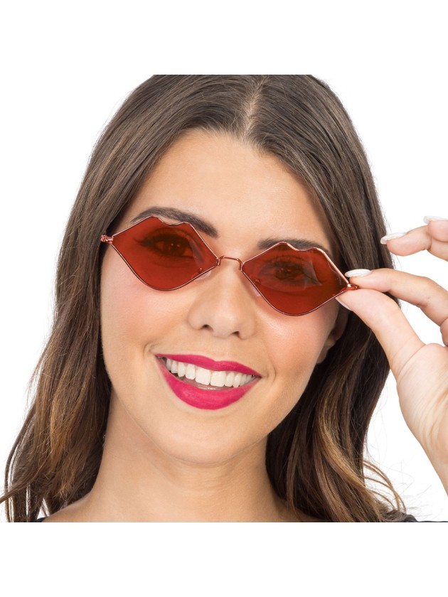 BRILLE MUND ROT 14.5CM X 14CM X 4CM