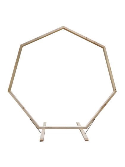 HEXAGONAL WOODEN ARCH 220CM