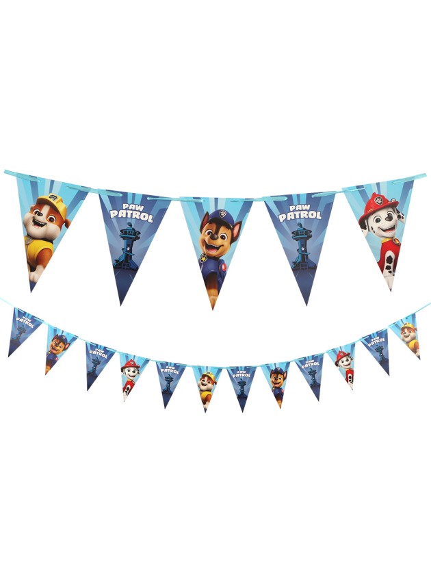 WIMPELKETTE BLAU PAW PATROL © 190CM X 18CM