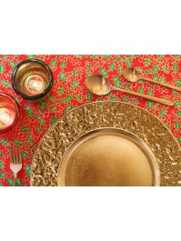 ASSIETTE DE PRESENTATION MARTELE OR DIA 33CM