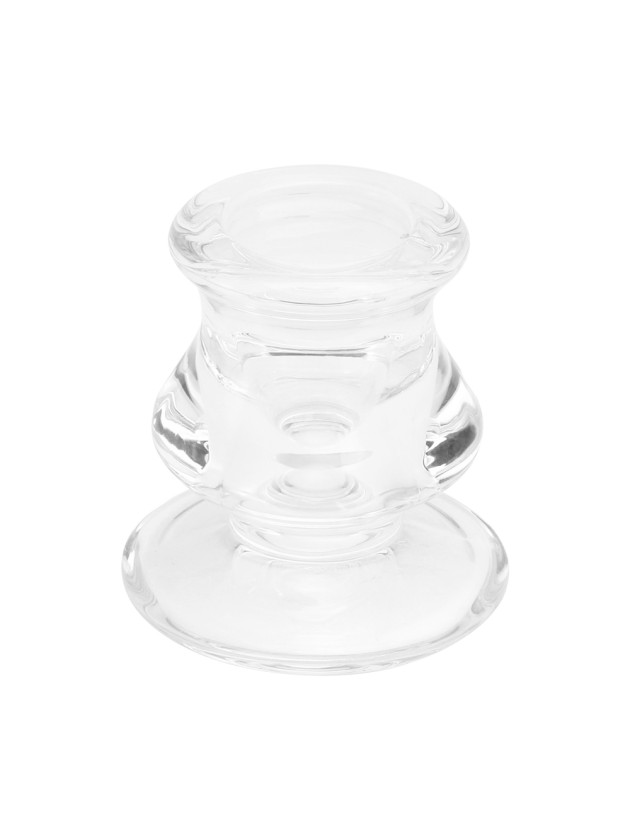 CLEAR TAPER CANDLE HOLDER ROME DIA 5.5CM X 5.5CM