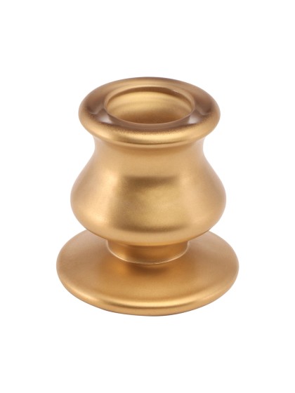 BOUGEOIR VERRE FLAMBEAU ROME OR DIA 5.5CM X 5.5CM