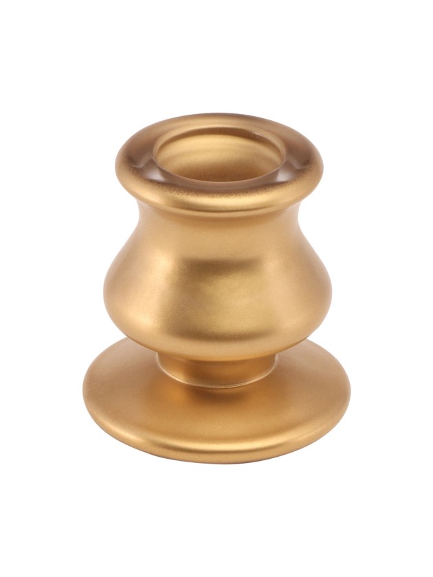 KERZENHALTER GLAS FACKELKERZE ROME GOLD DIA 5.5CM X 5.5CM