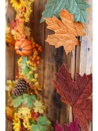 VELVET MAPLE LEAF - 4 ASSORTED COLORS 34CM X 37CM X 0.4CM