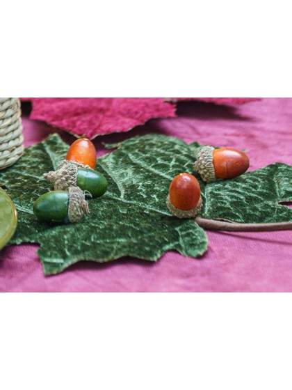 SET 7 HARVEST ACORNS 3 ASS DIA 2CM X 2.5CM