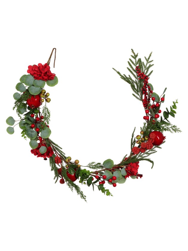 GIRLANDE RED BERRIES 150CM X 20CM X 13CM