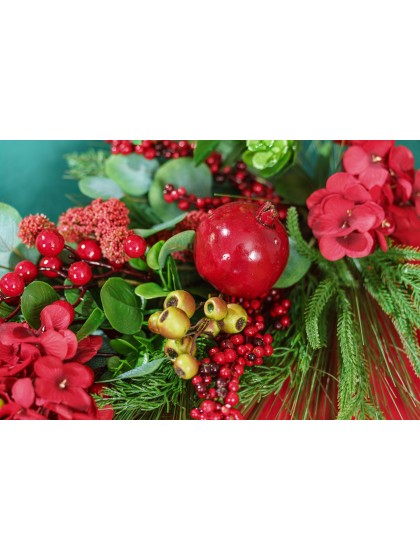 SUSPENSION OU CENTRE DE TABLE RED BERRIES 70CM X 40CM X 14CM