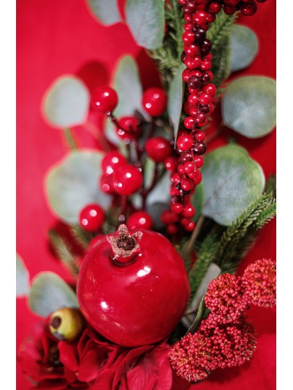 RED BERRIES PICK 90CM X 23CM X 10CM