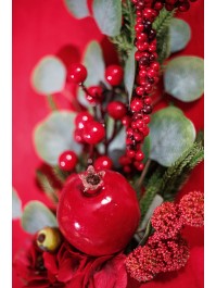 PIC RED BERRIES 90CM X 23CM X 10CM