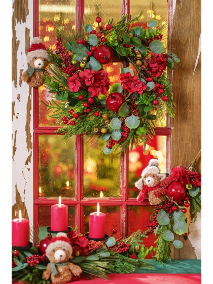 RED BERRIES WREATH DIA 50CM X 12CM